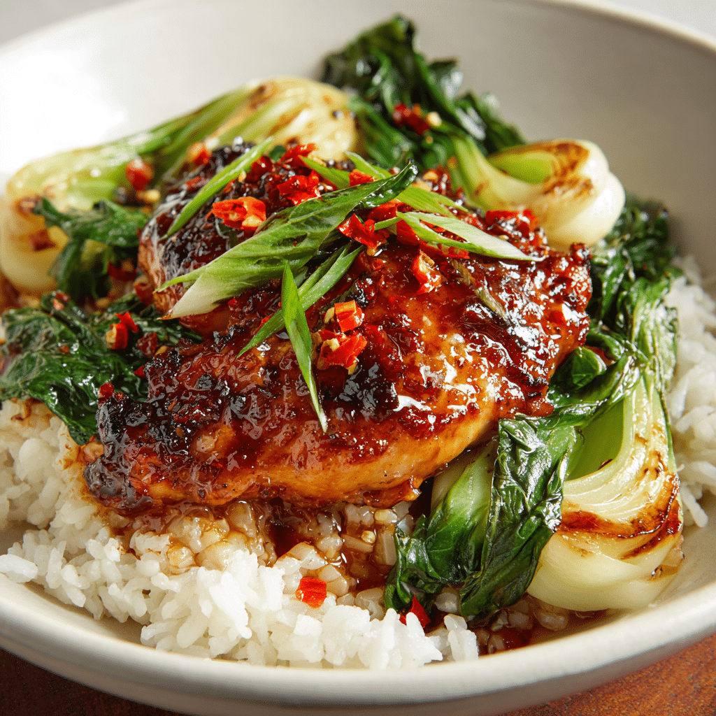 Sticky Chicken Rice Bowls