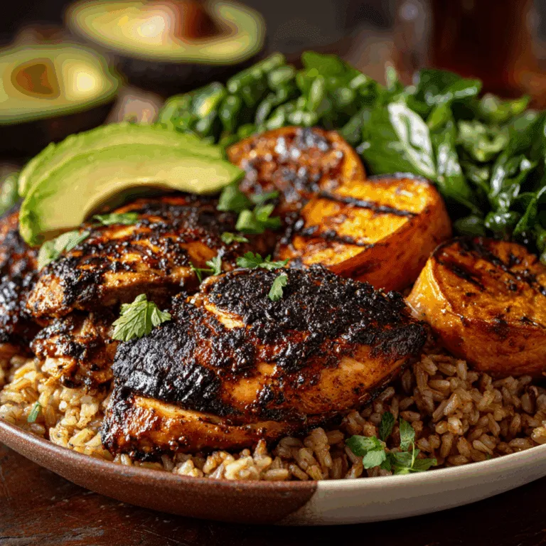 Blackened Chicken Brown Rice Bownls