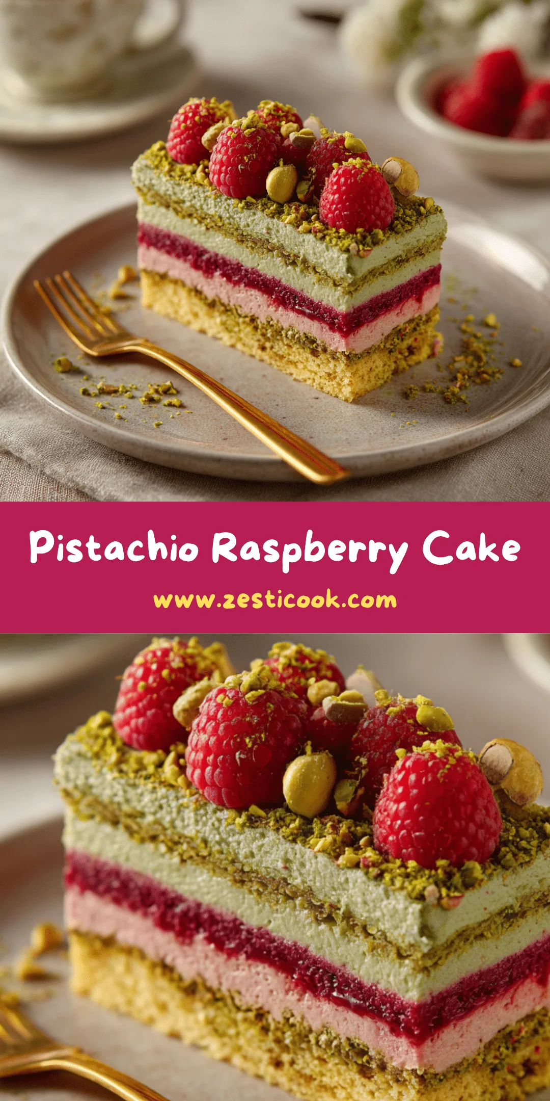 Pista Raspberry Cake Pistachio Raspberry Cake – Zesti Cook