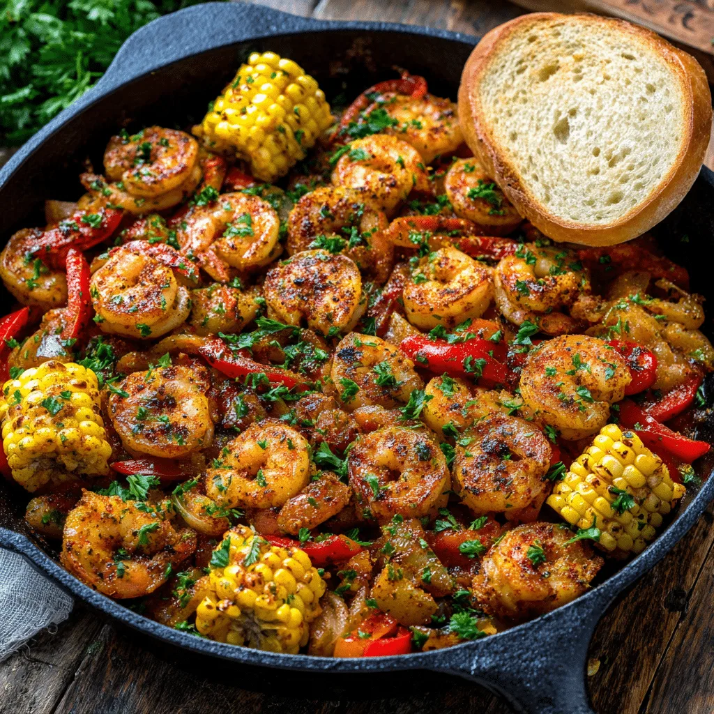 Cajun Shrimp and Corn Skillet