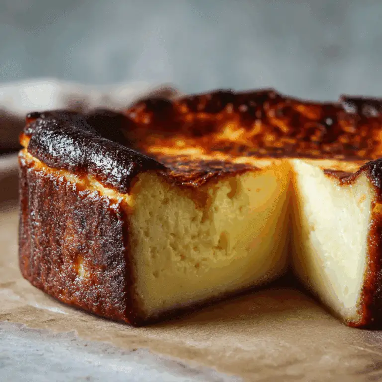 Burnt Basque Cheesecake in a Loaf Pan
