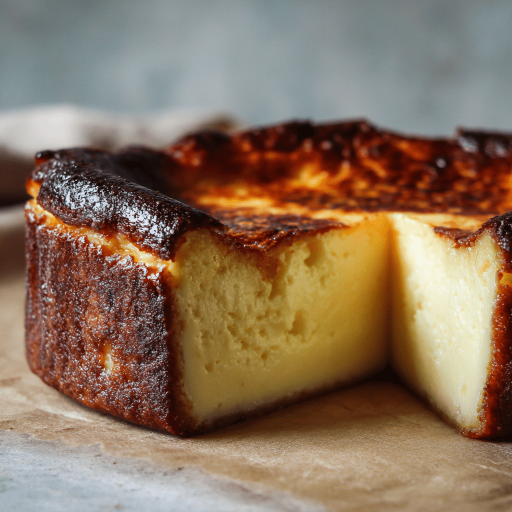 Burnt Basque Cheesecake in a Loaf Pan
