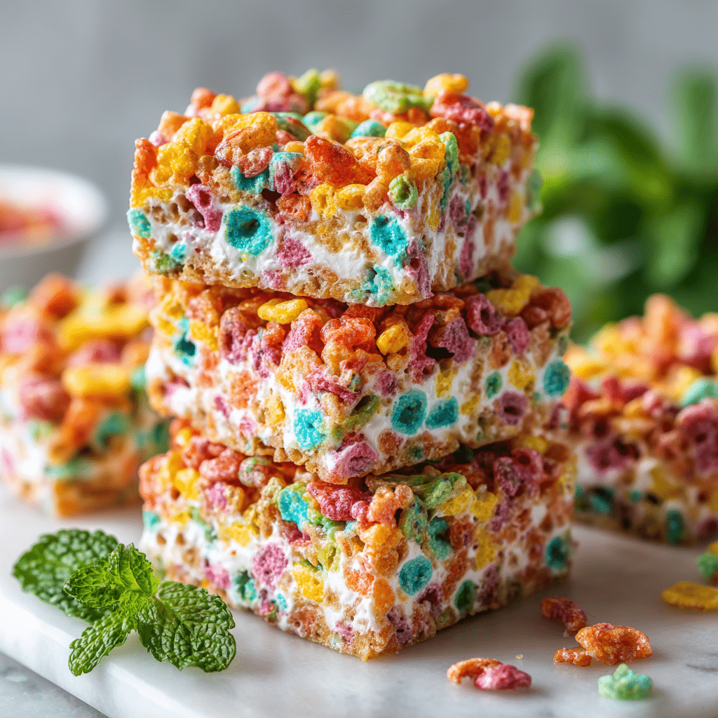 Fruity Pebbles Marshmallow Bars