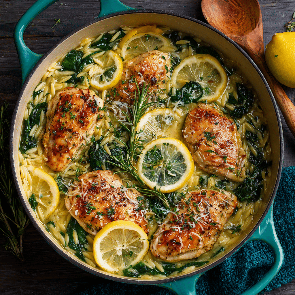 One-Pot Lemon Chicken Orzo