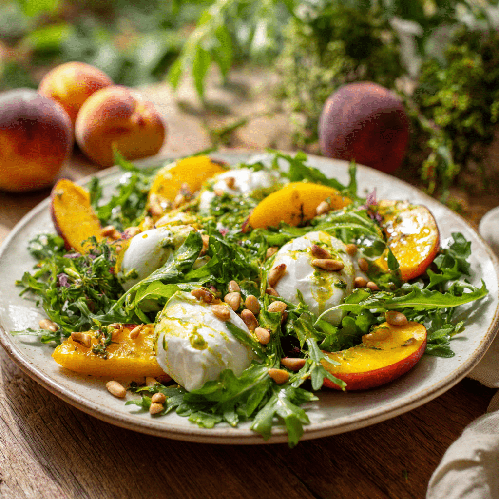 Peach Burrata Salad