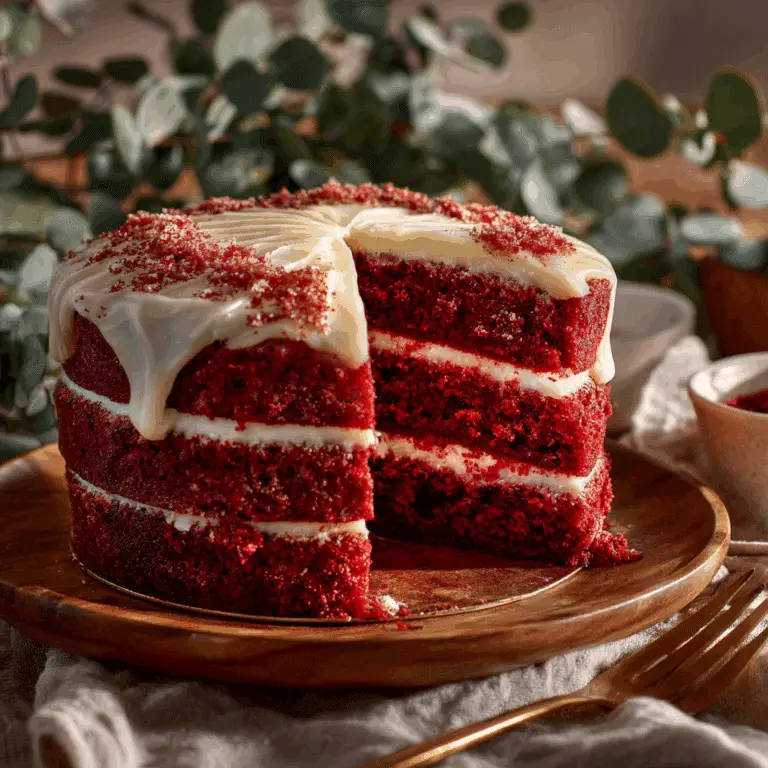 Irresistible Red Velvet Cinnamon Rolls Cake