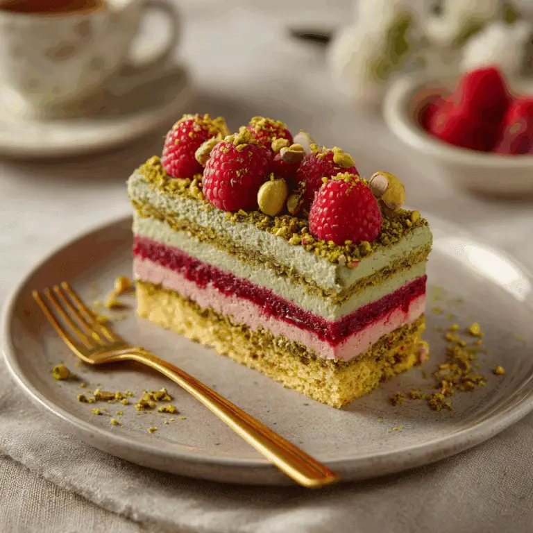 Pistachio Raspberry Cake