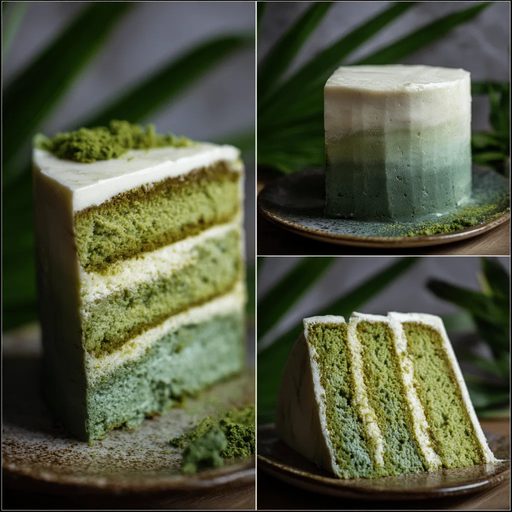 Matcha Green Tea Ombre Cake