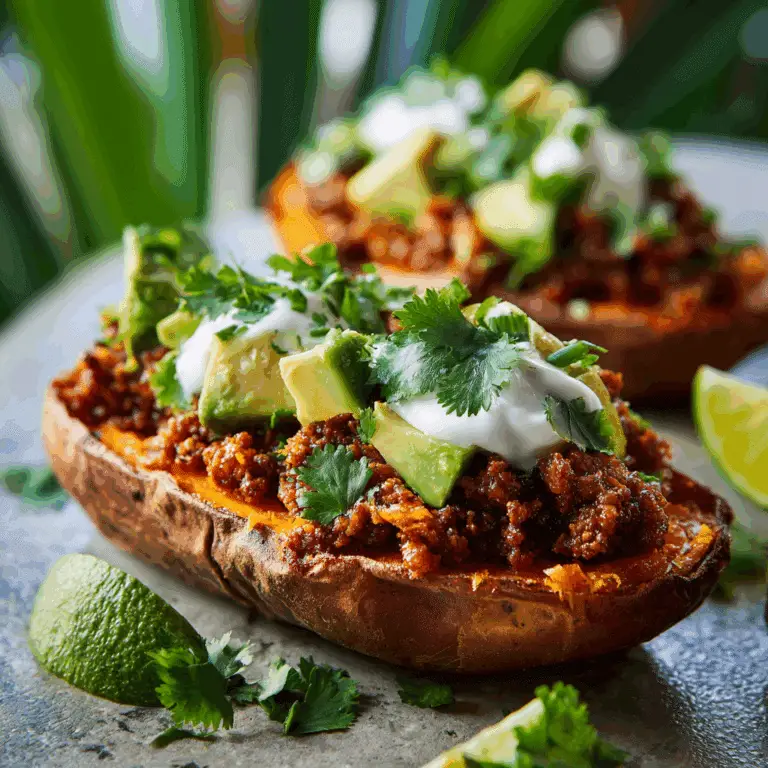 Taco Stuffed Sweet Potatoes