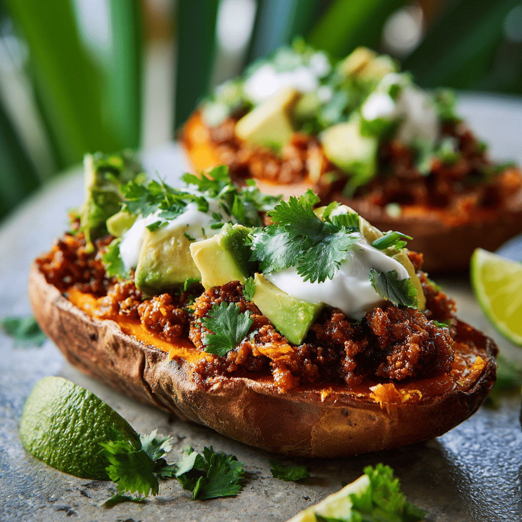 Taco Stuffed Sweet Potatoes