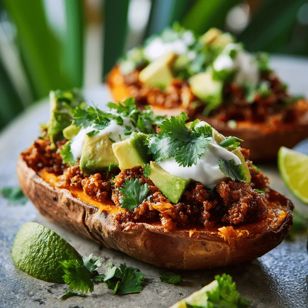 Taco Stuffed Sweet Potatoes