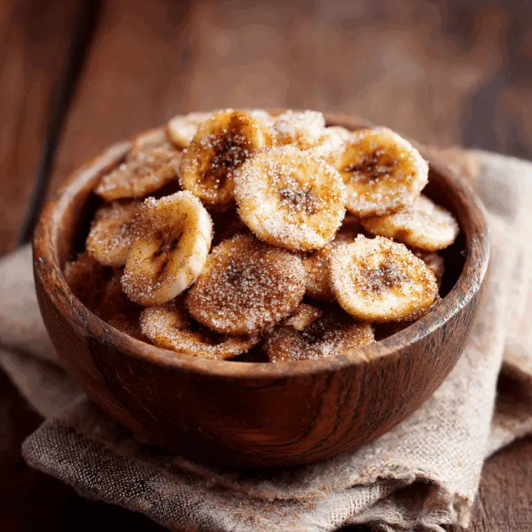 Cinnamon Sugar Air Fryer Banana Chips