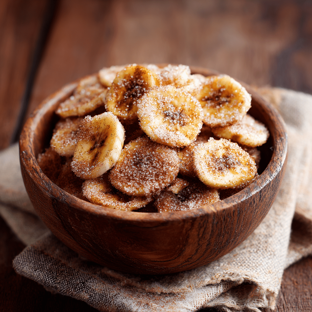 Cinnamon Sugar Air Fryer Banana Chips
