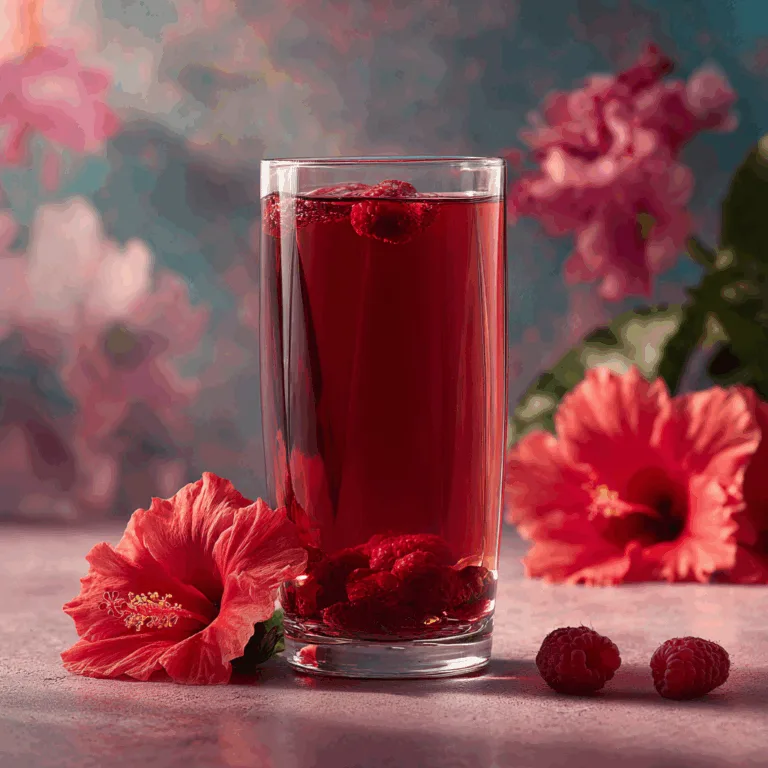 Raspberry Hibiscus Iced Tea