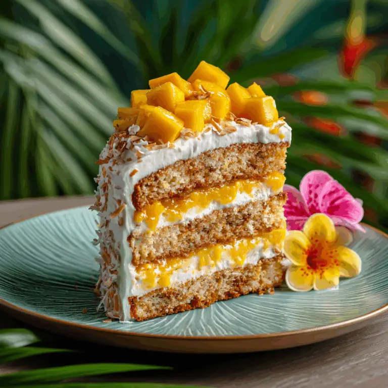 Tropical Mango Coconut Cake