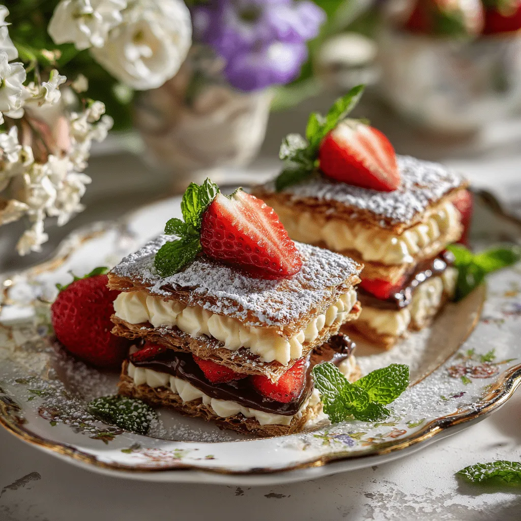 Chocolate Strawberry Mille-Feuille