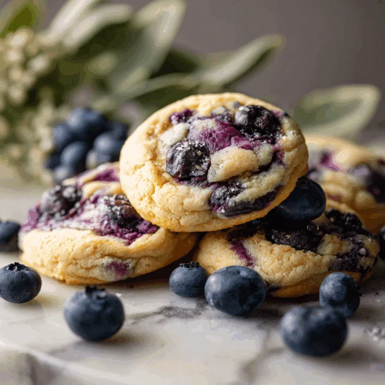 Blueberry Cheesecake Swirl Cookies