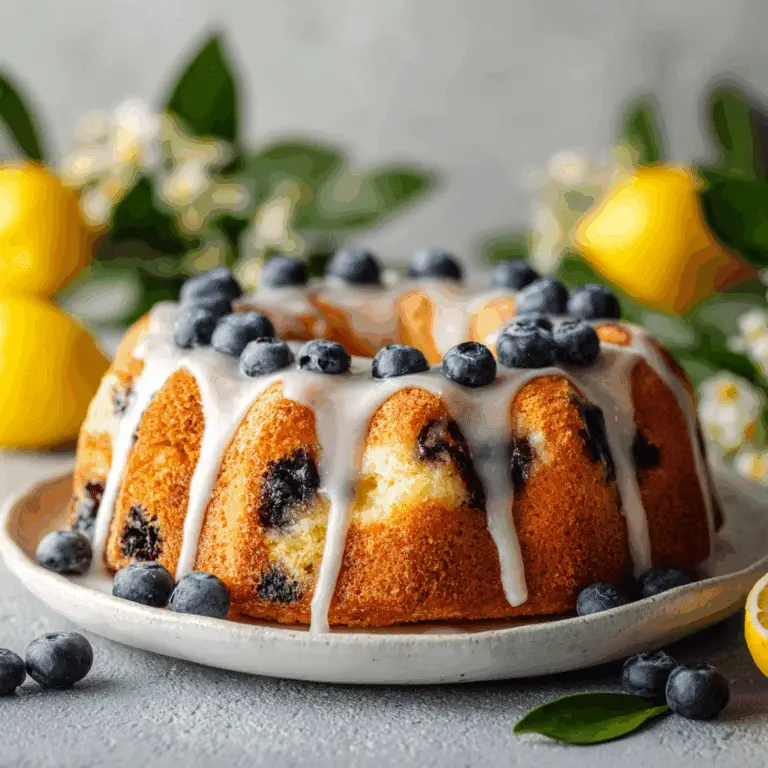Blueberry Lemon Drizzle Cake