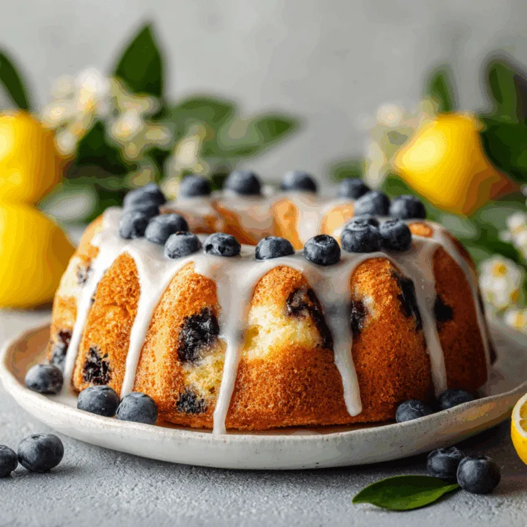 Blueberry Lemon Drizzle Cake