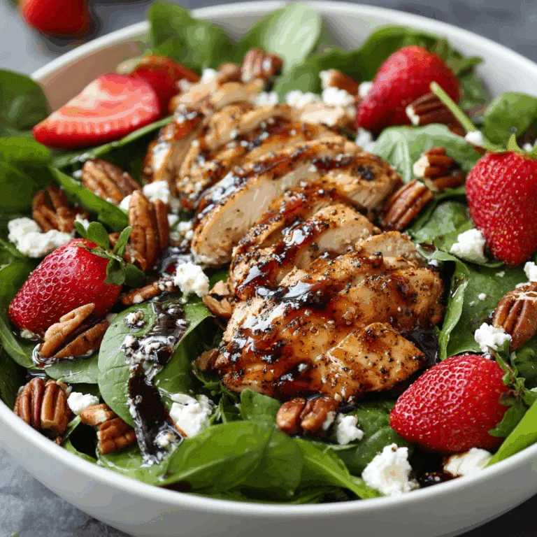 Strawberry Spinach Chicken Salad