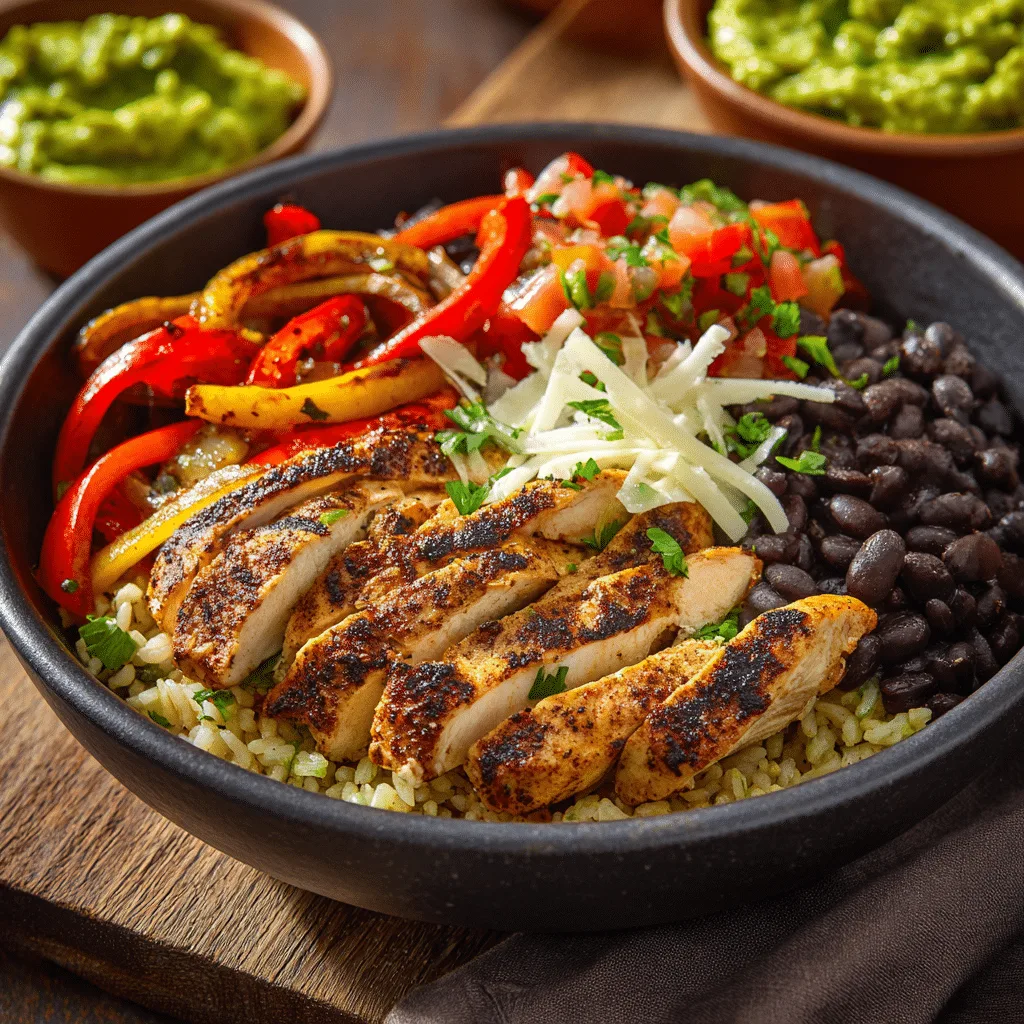 Chicken Fajita Rice Bowls