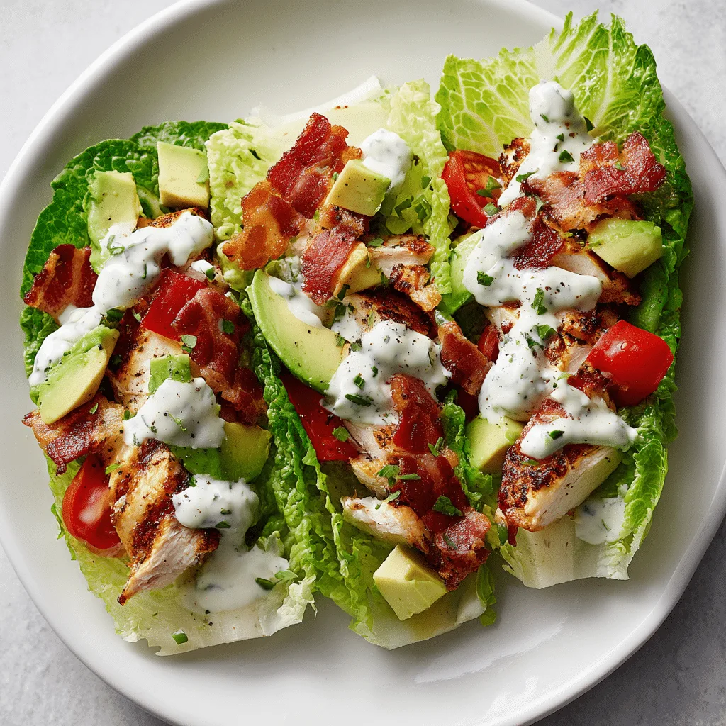 BLT Chicken Lettuce Wraps
