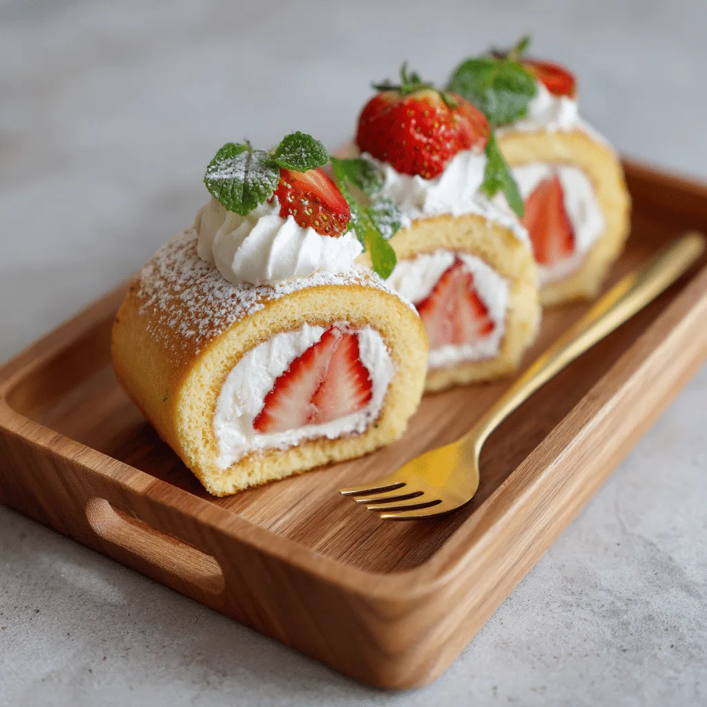 Strawberry Shortcake Sushi Roll Cake