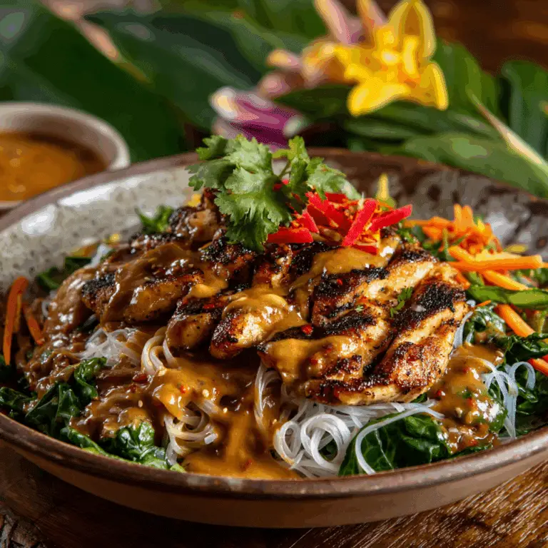 Satay Chicken Noodle Bowl