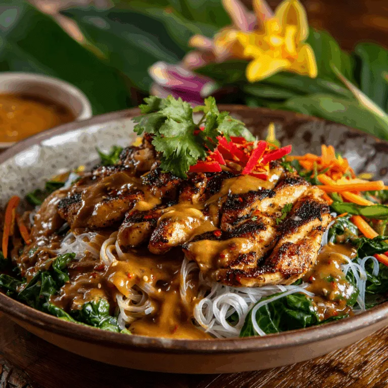 Satay Chicken Noodle Bowl