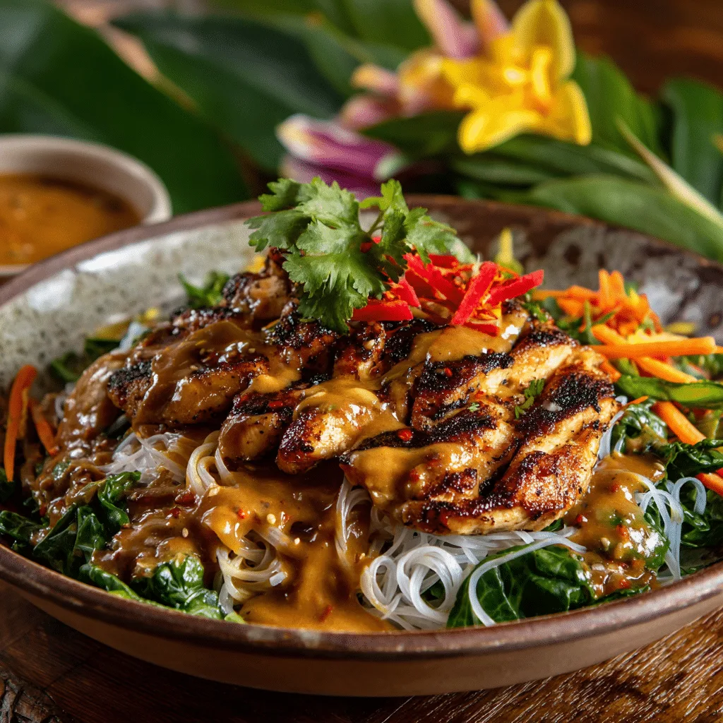 Satay Chicken Noodle Bowl
