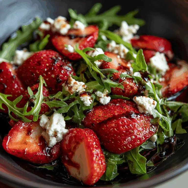 Summer Strawberry Goat Cheese Arugula Salad