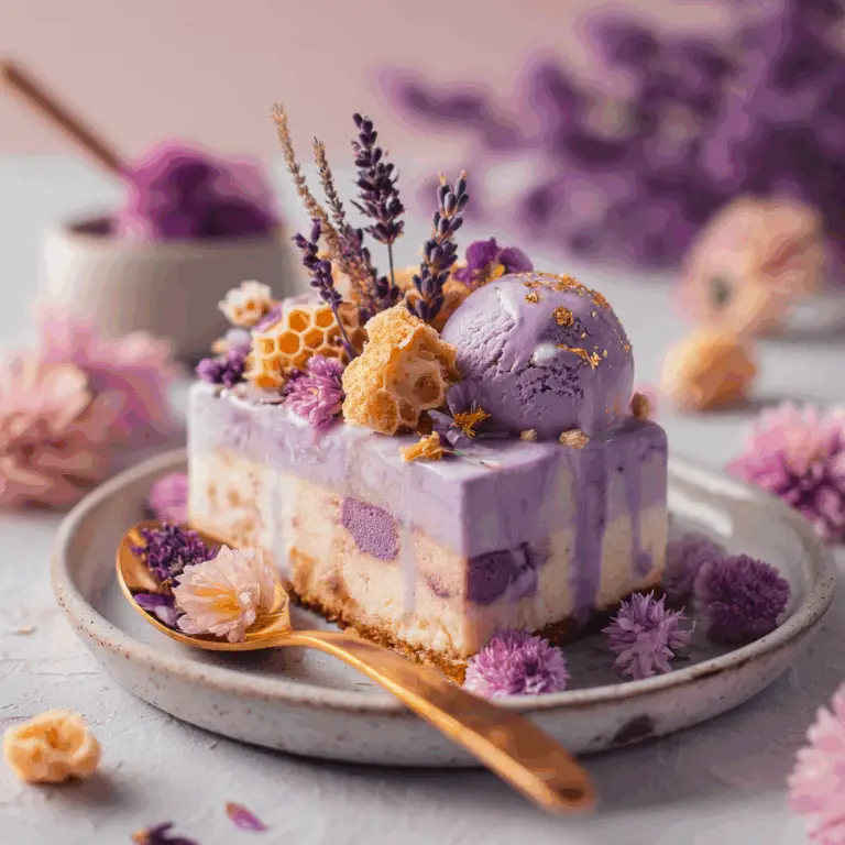 Honey Lavender Dream Ice Cream Cake