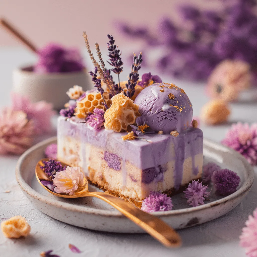 Honey Lavender Dream Ice Cream Cake