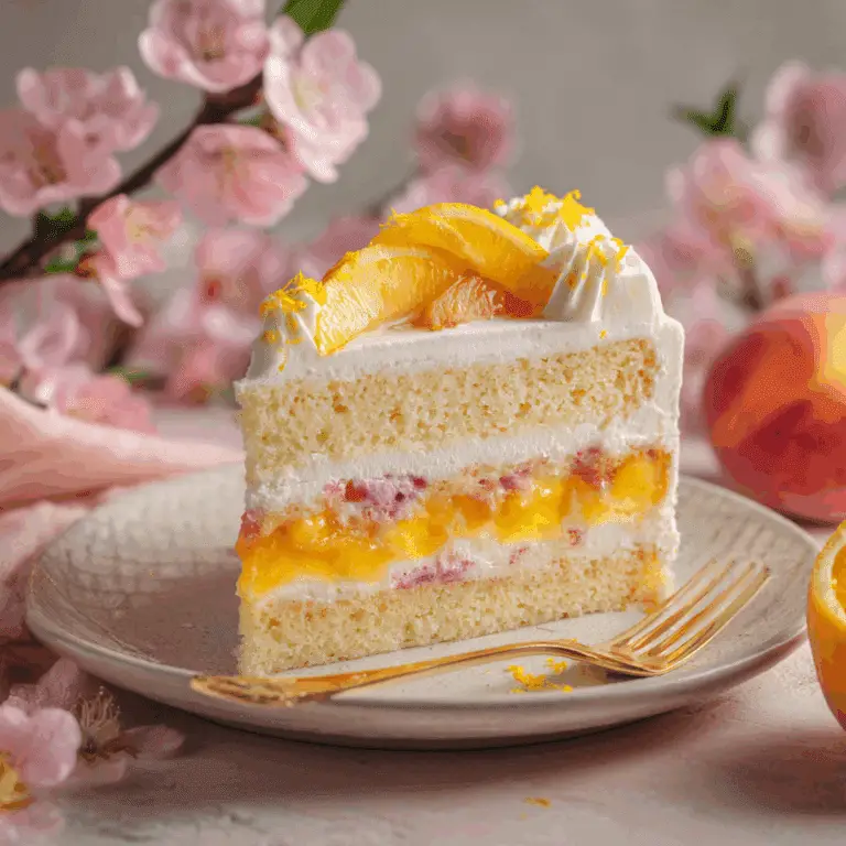 Peach Lemon Curd Cake