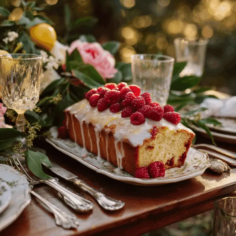 Raspberry Lemon Yogurt Cake