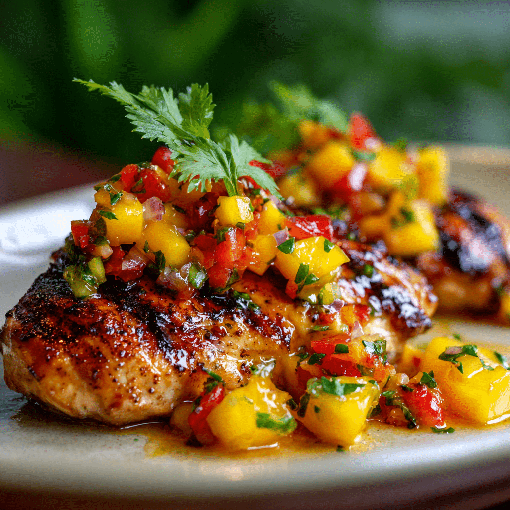 Grilled Chicken with Mango Salsa