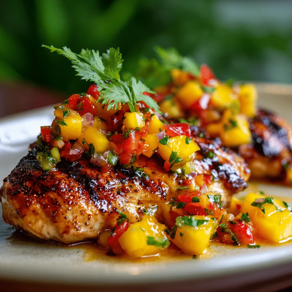 Grilled Chicken with Mango Salsa
