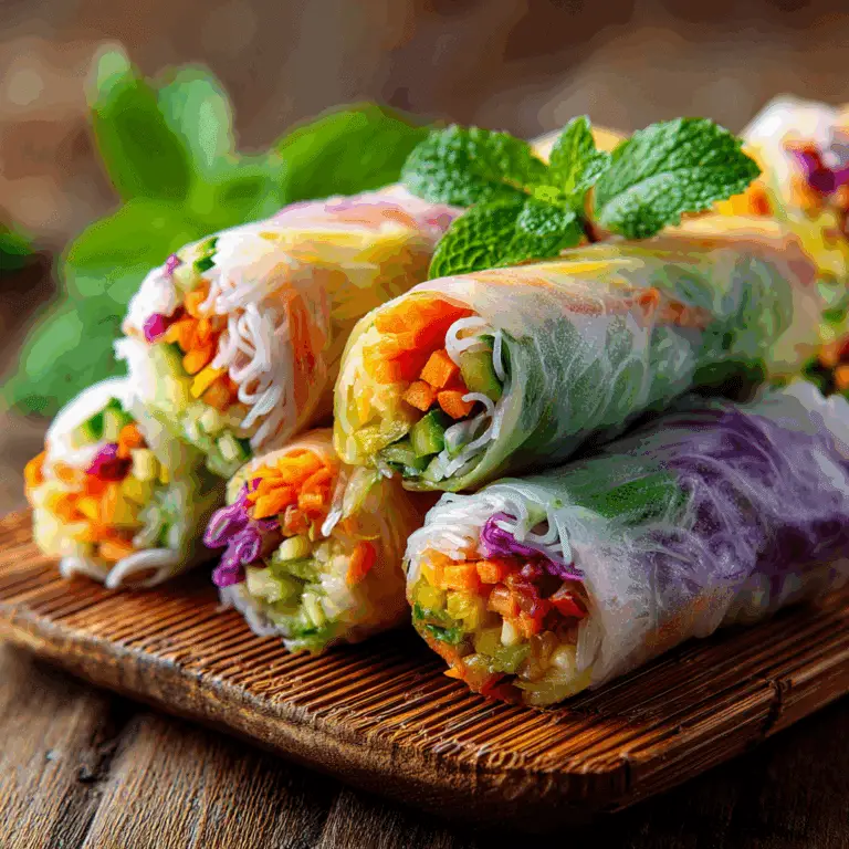 Rainbow Veggie Spring Rolls