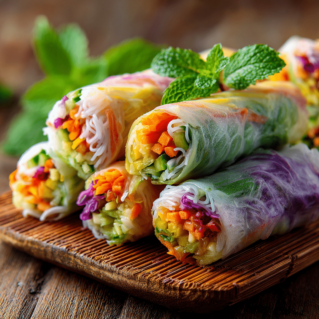 Rainbow Veggie Spring Rolls