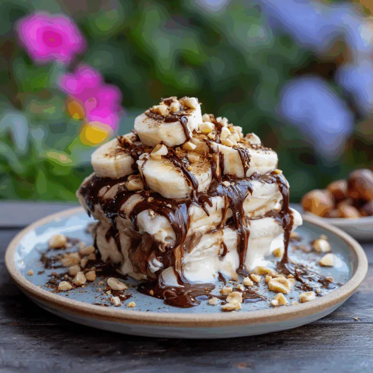 Banana Nutella Ice Cream Cake
