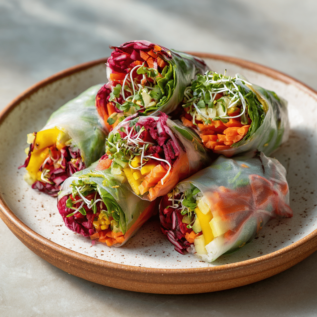 Rainbow Veggie Spring Rolls