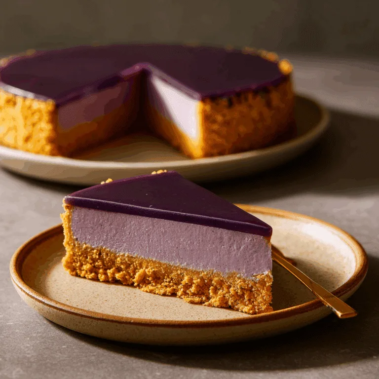 Velvety Ube Cheesecake Recipe