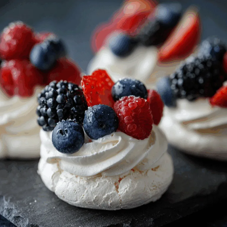 Mini Pavlovas with Berries