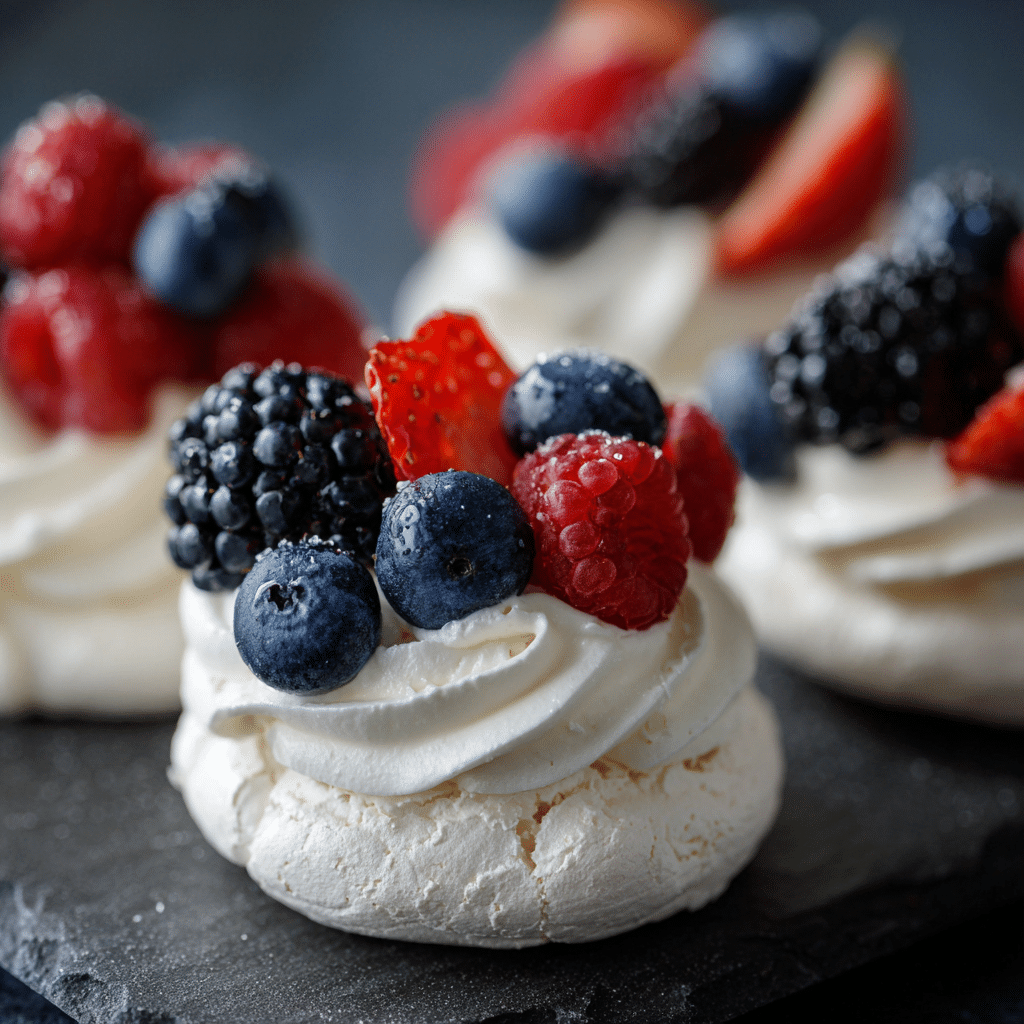 Mini Pavlovas with Berries
