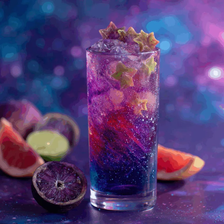 Refreshing Galaxy Summer Cocktail Mocktail Recipe