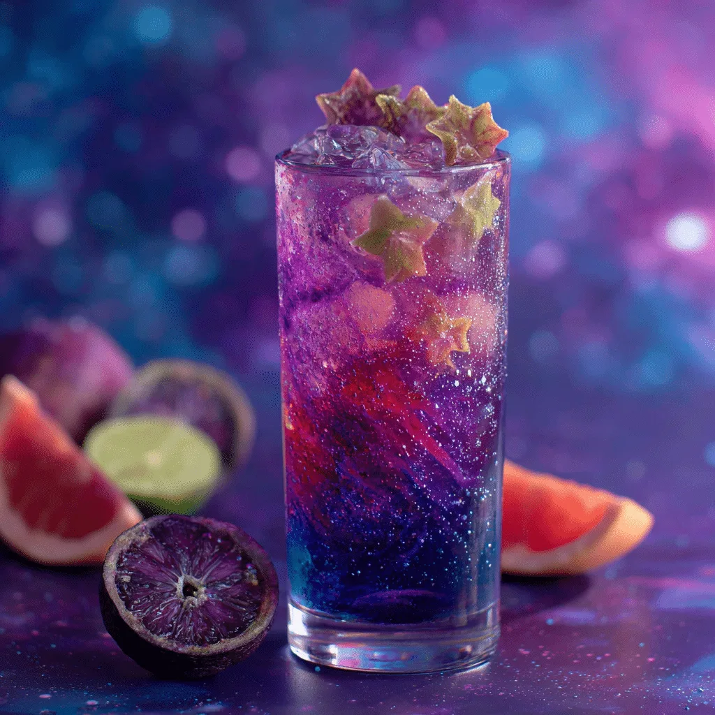 Refreshing Galaxy Summer Cocktail Mocktail Recipe