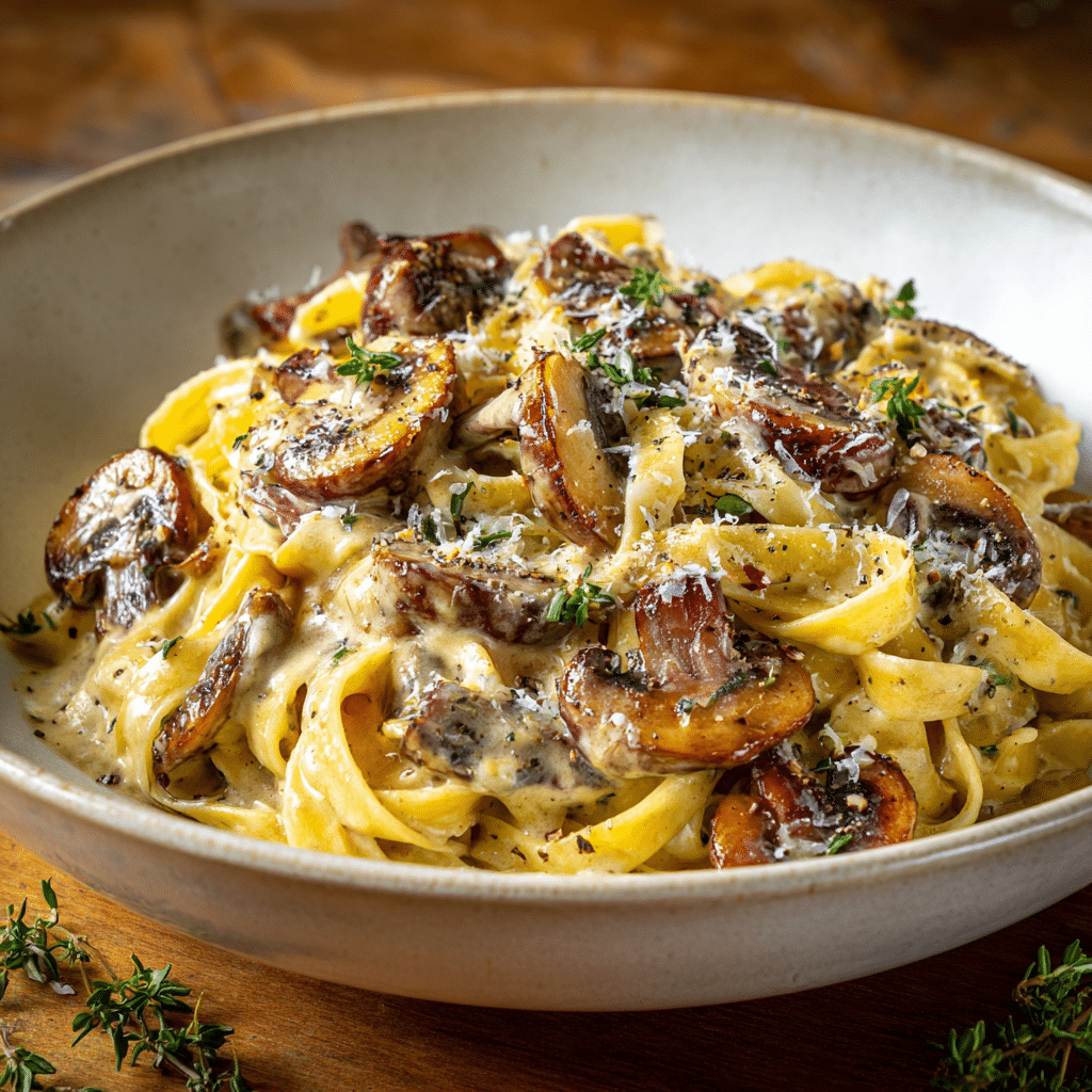 Creamy Garlic Mushroom Pasta (Without Jarred Sauce)
