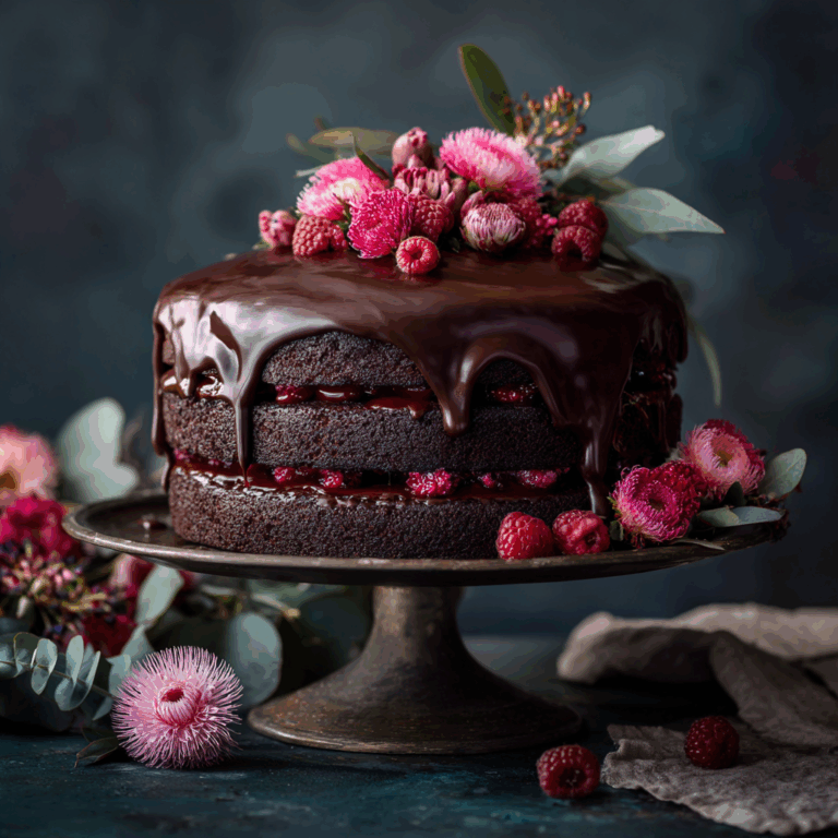 Chocolate Raspberry Layer Cake