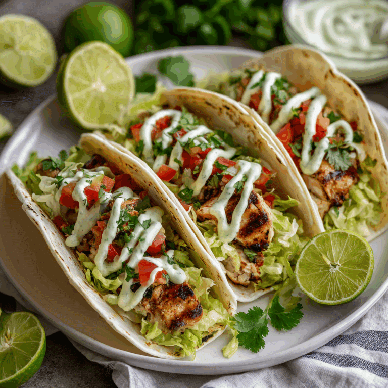 Avocado Lime Crema Tacos