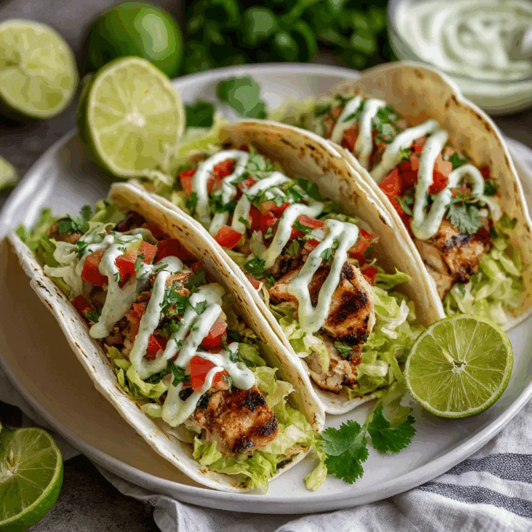 Avocado Lime Crema Tacos